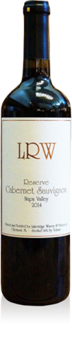 Bottle of Lakeridge Winery Napa Vallery Cabernet wine.