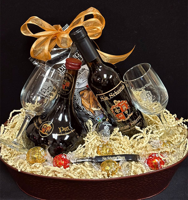 Fireside Chat wine basket