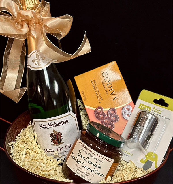 The Honeymooners wine basket