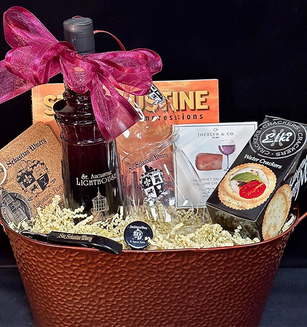 Lighthouse Sunset wine basket